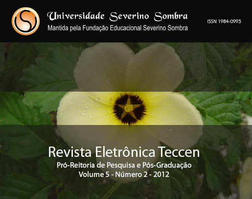 					Visualizar v. 5 n. 2 (2012): REVISTA ELETRÔNICA TECCEN
				